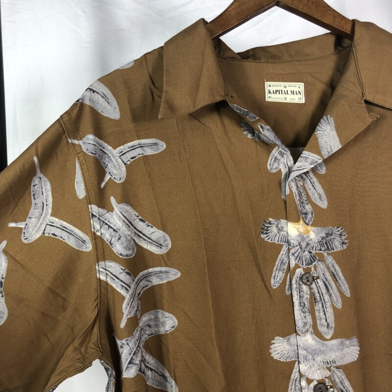 Hohe KAPITAL Hemd Männer Frauen 1:1 streetwear Hawaii stil Strand Abschläge KAPITAL Hemden