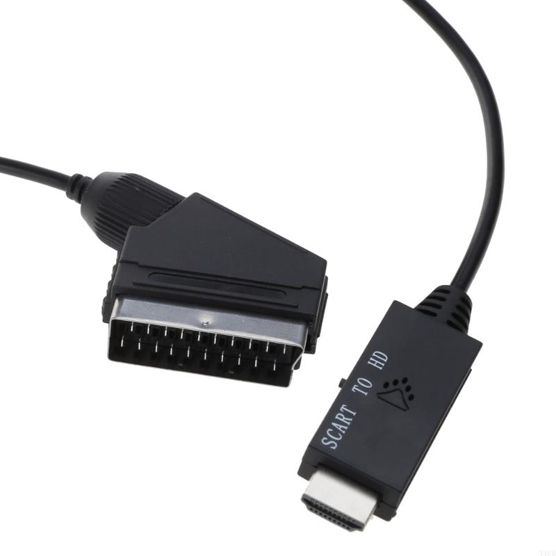 Câble convertisseur Flexible HDMI vers péritel, sans installation du pilote, grand convertisseur précis, adaptateur péritel