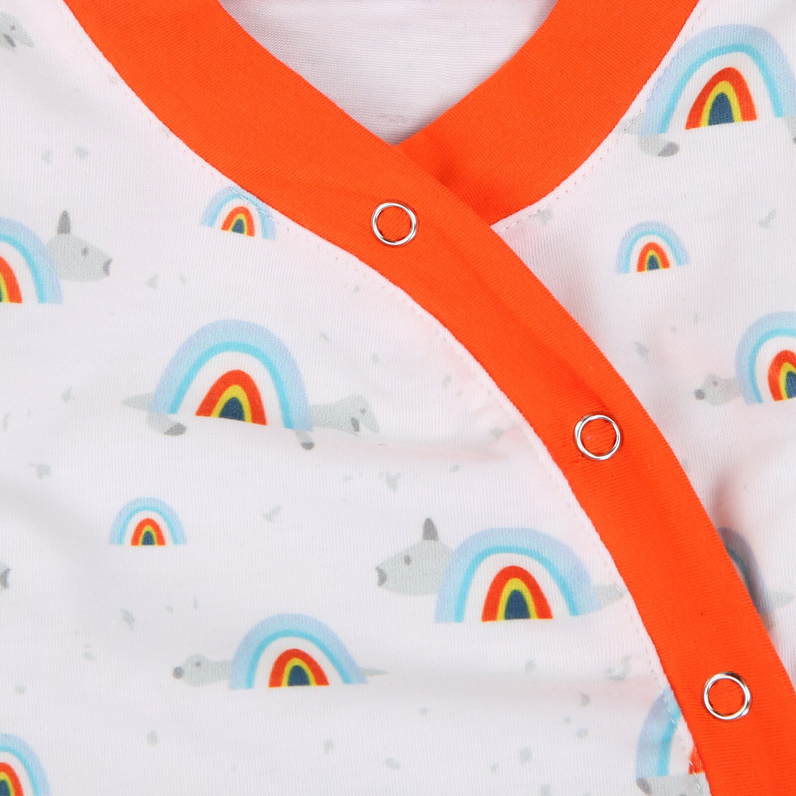 FOCUSNORM-Mono de manga larga con estampado de Arco Iris para recién nacidos, mono con botonadura simple, 0-6M