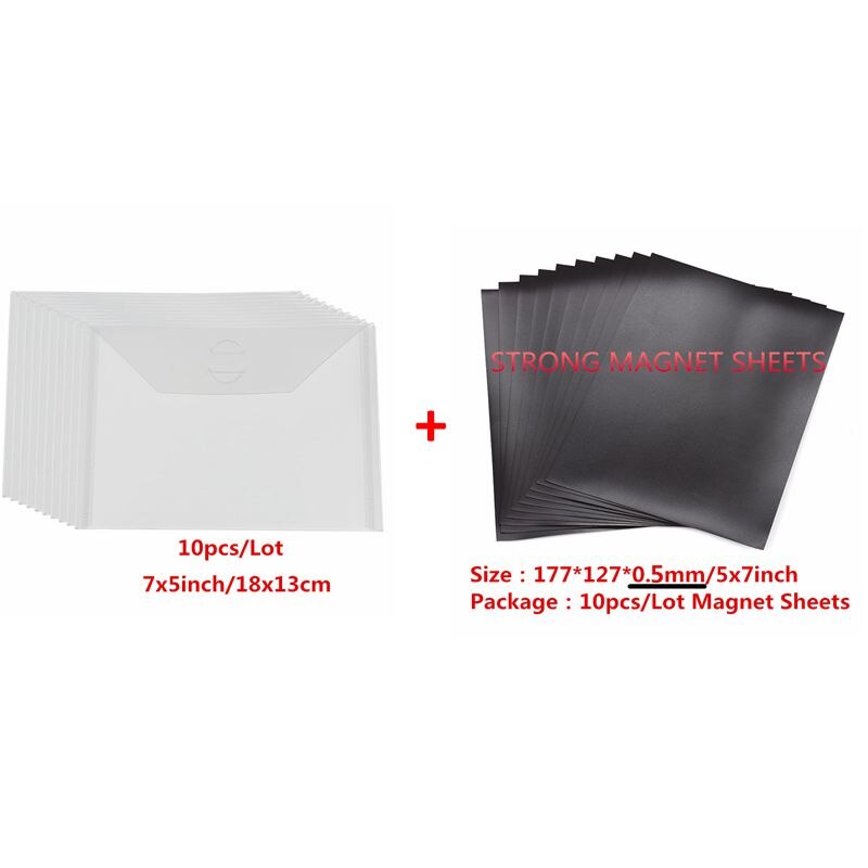 Rectangle Plastic Storage Box Bag Magnet Sheet Organizer for Storing Cutting Dies Clear Stamps DIY Making Template Set: 6