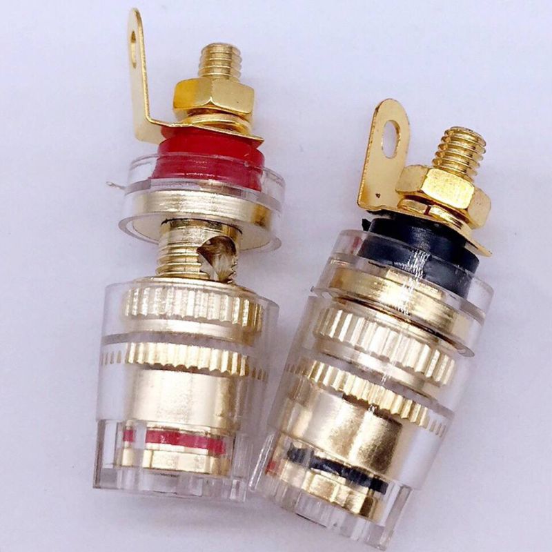 8pcs/set Speaker Terminal Binding Post 4mm Banana Plug Socket for Loudspeakers