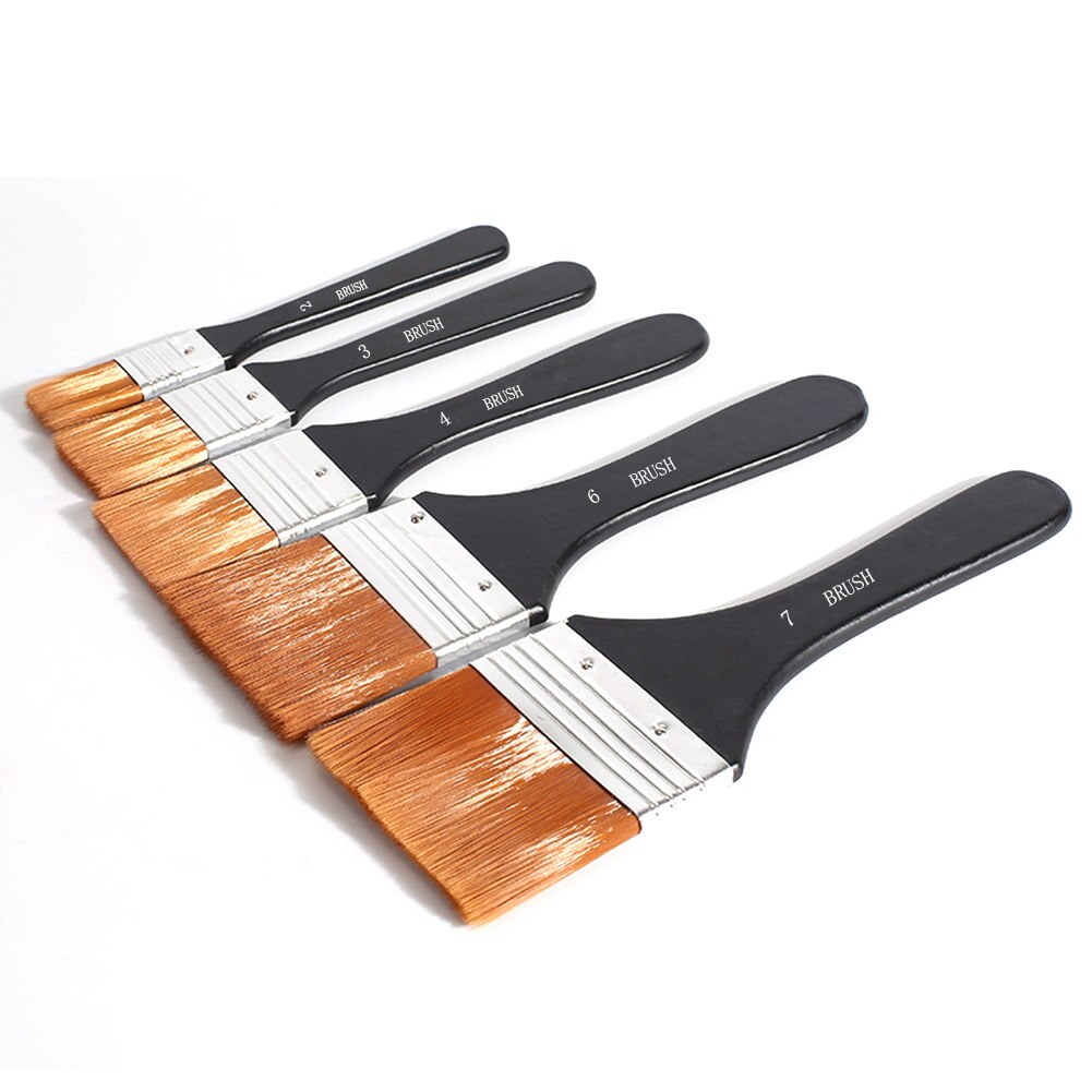 Acrylic 7 style Watercolor Brush Clean Artist Oil Tool Acrylic Painting Set Art Supplies Easy Nylon Paint Brushes