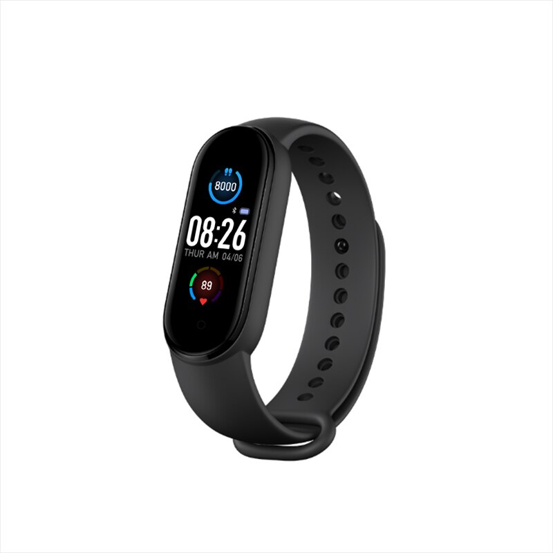 M5 Smart Band Fitness Tracker Smart Watch Smarthwatch Bracelet Heart Rate Blood Pressure Smartband Monitor Health Wristband: black