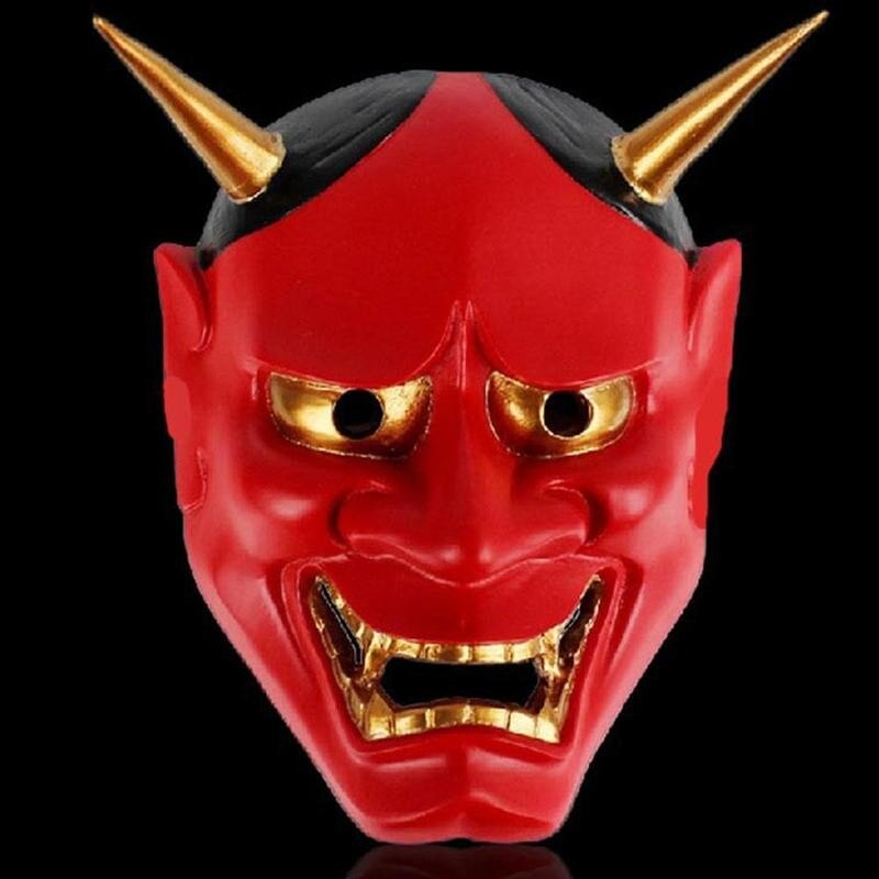 Masque Oni Noh Hannya, Costume, masque d'horreur bouddhiste japonais Vintage, masque en PVC de pour Halloween Prajna
