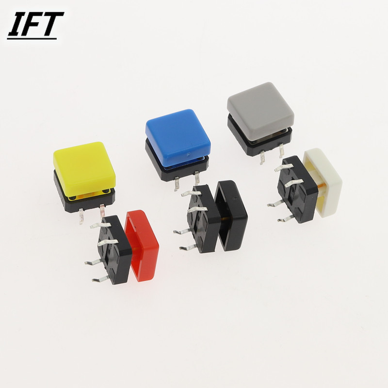 50pcs A14 Short Feet Square Switch Button Cap Match 12*12*7.3 Switch use