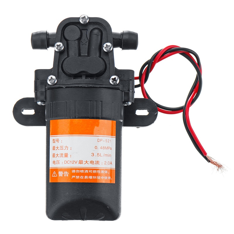 DC 12V Micro Diaphragm Pump High Pressure Misting Pump Booster Diaphragm Water Pump Automatic Switch 3.5L/min
