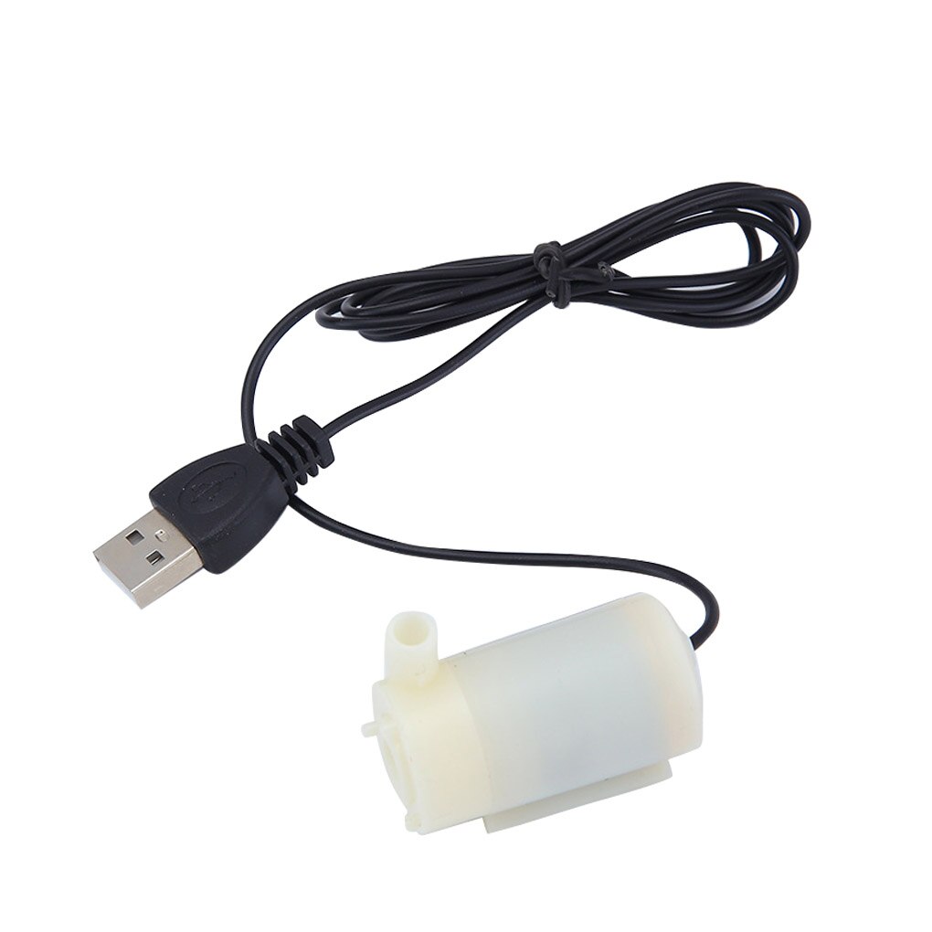 1pc USB angetrieben Mikro Tauch Pumpe Mini Wasser Pumpe Fisch Panzer Aquarium Brunnen Teich Wasserpumpe Zubehör: Weiß