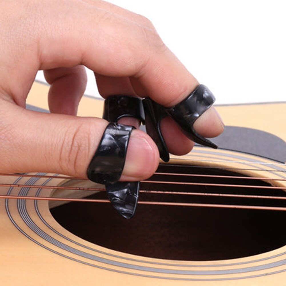Lot de 4 médiators pour guitare ukulélé, basse, instrument de musique léger en celluloïd, accessoires électriques et acoustiques pour le pouce