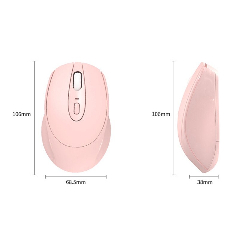 Portable Wireless Mouse 2.4Ghz Silent Student Mini Pink Fresh Art Cute Mouse for Office Laptop Desktop