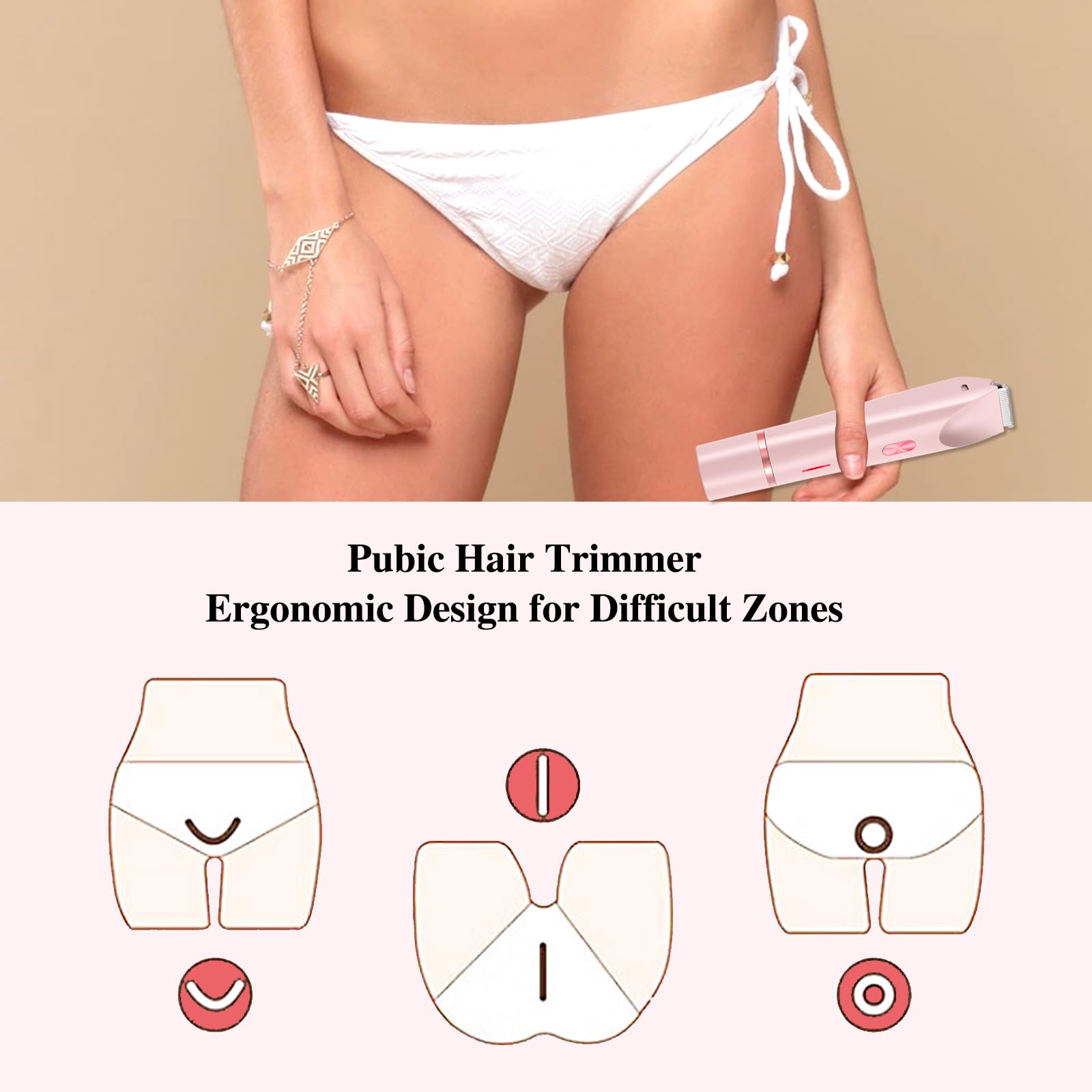 Vrouwen Elektrische Scheerapparaten 2 in 1 Dual-Head Pijnloos Bikini Trimmer Nat Droog Gebruik voor Dames Schaamhaar Afneembare Hoofd Elektrisch Scheerapparaat