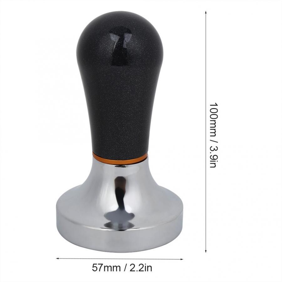 Prensa manual de aluminio para café, 57mm, con mango, para cafetera Espresso, café Barista, herramientas para accesorios de cocina: Black