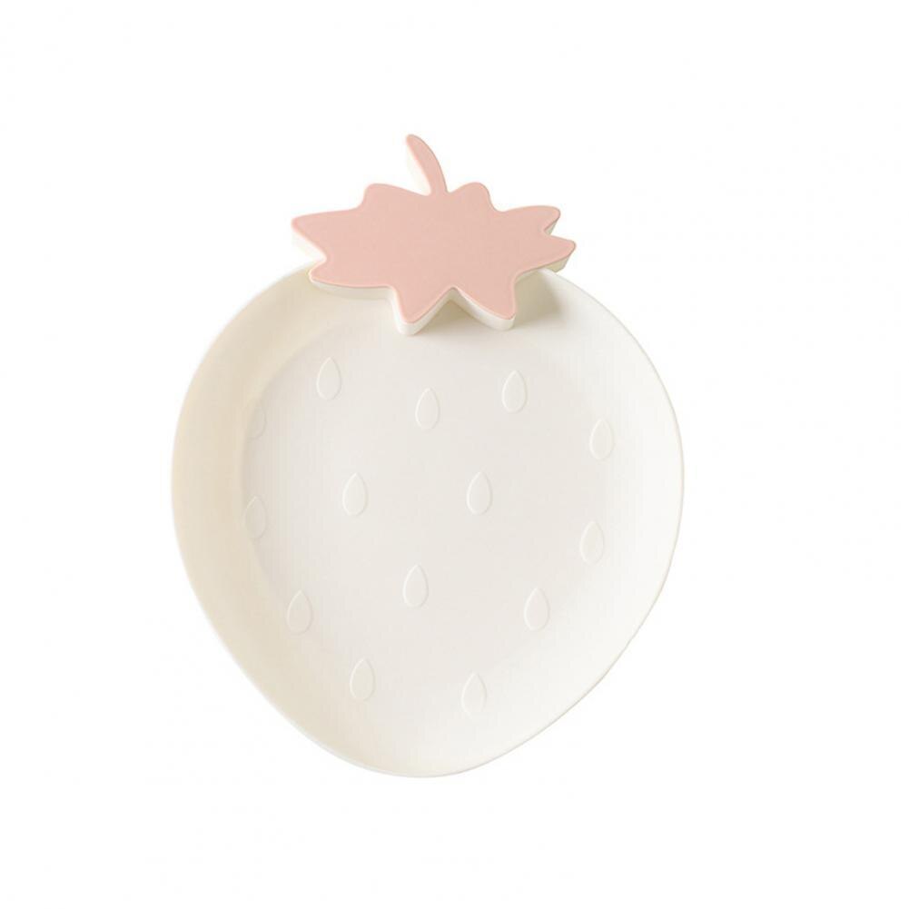 Dessert Plate Attractive Practical Food Grade Fruit Plate Portable Fruit Plate: White 2