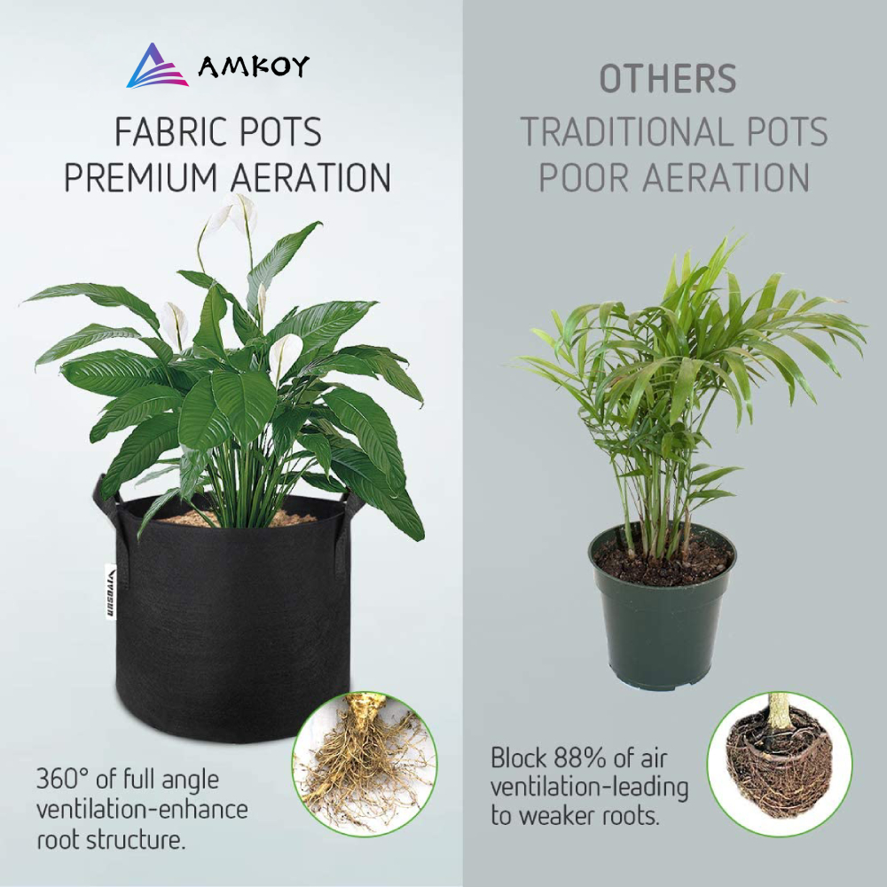 AMKOY 1-10 Gallonen Stoff Garten Kartoffel Wachsen Container Tasche Anlage Samen Wachsenden Tasche Blume Töpfe Gemüse Pflanzer Werkzeug mit Griff