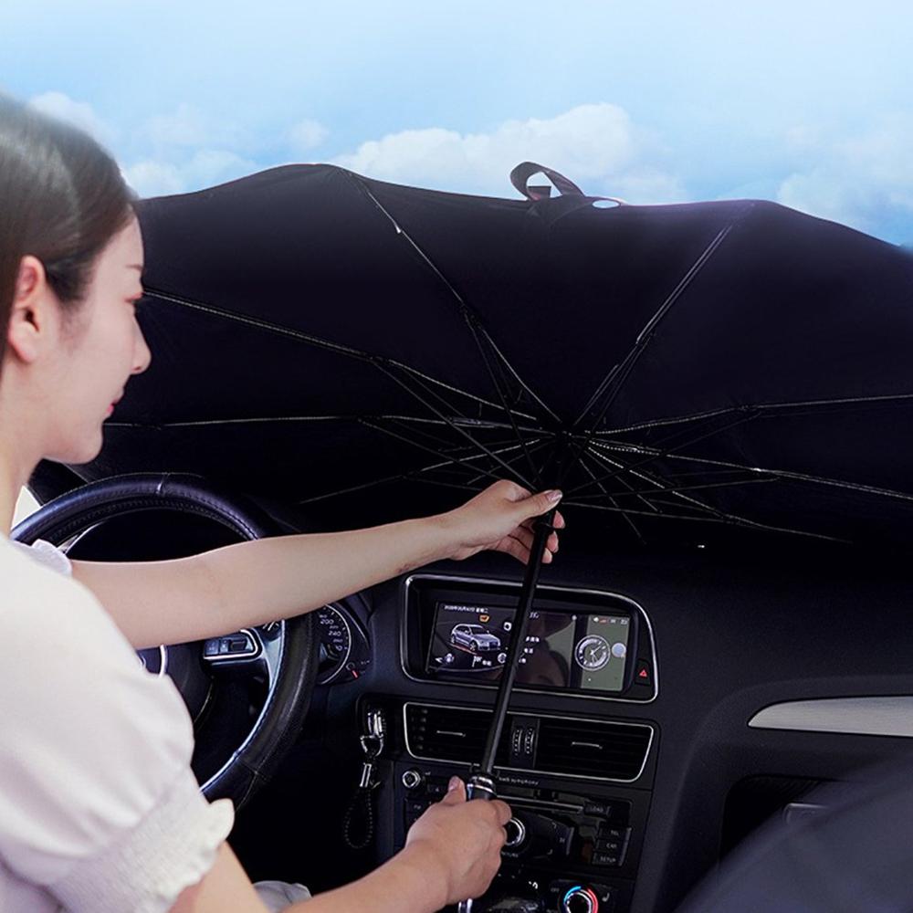 Foldable Portable Car Sun Shade Car Front Block Sunshade Thermal Insulation Windshield Sunshade Car Umbrella Car Curtain