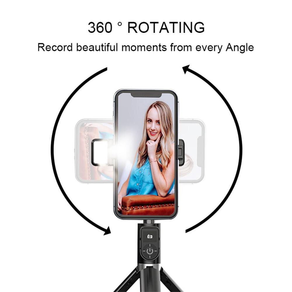 Bluetooth Selfie Stick Remote Control Tripod 4 IN 1 Fill Light Handphone Live Photo Holder Camera Self-Timer Artifact Rod