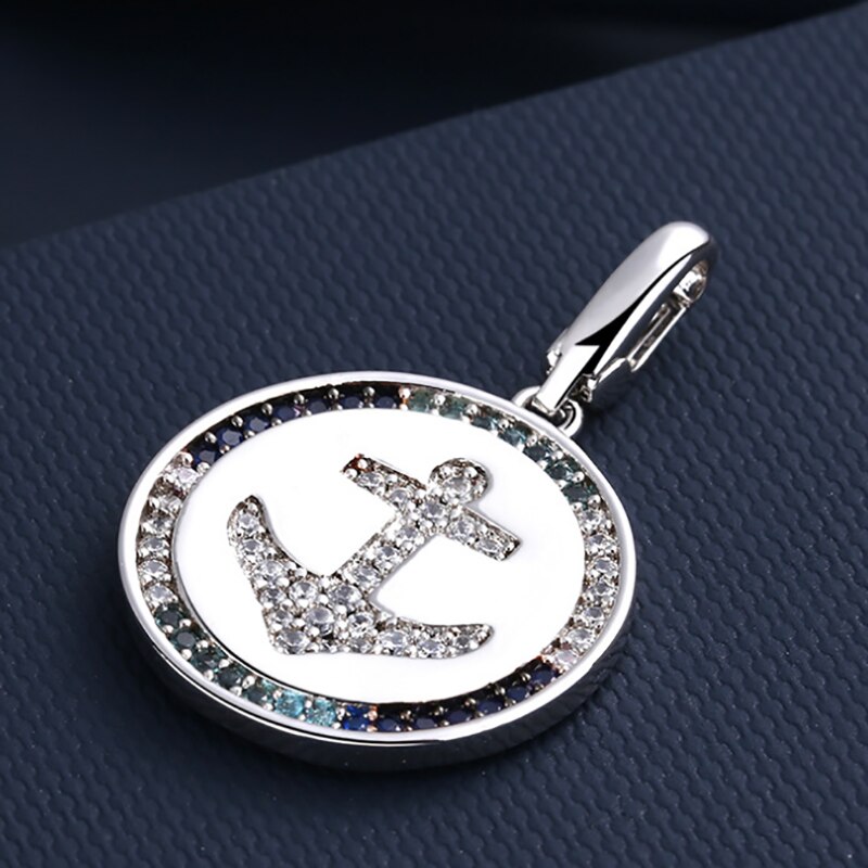 A home live product blue compass anchor buckle pendant female diy collocation jewelry pendant