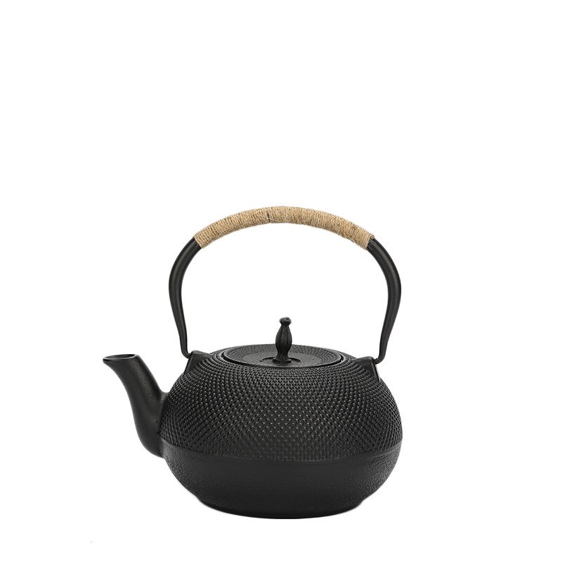 Gietijzeren theepot 1.2l gietijzeren oude ijzeren pot kokend water theepot zwarte stip deeltjes ijzeren pot kampeerkeuken voorraad