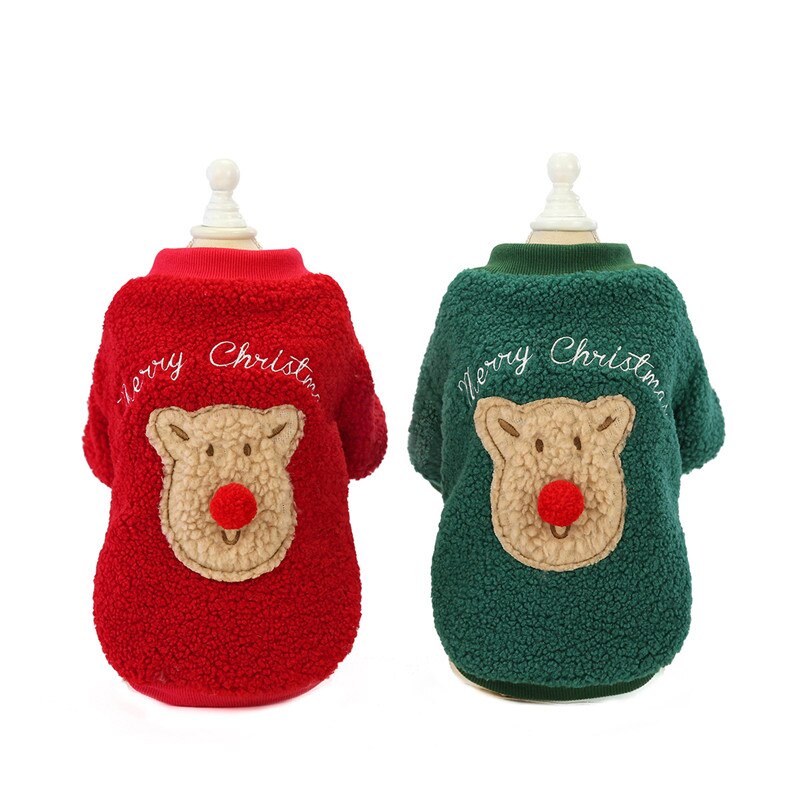 Weihnachten Elch Welpen Hund Jacke Overall Winter Warme Haustier Kleidung für Kleine Hunde Chihuahua Yorkies Katze Overall Mascotas Kleidung