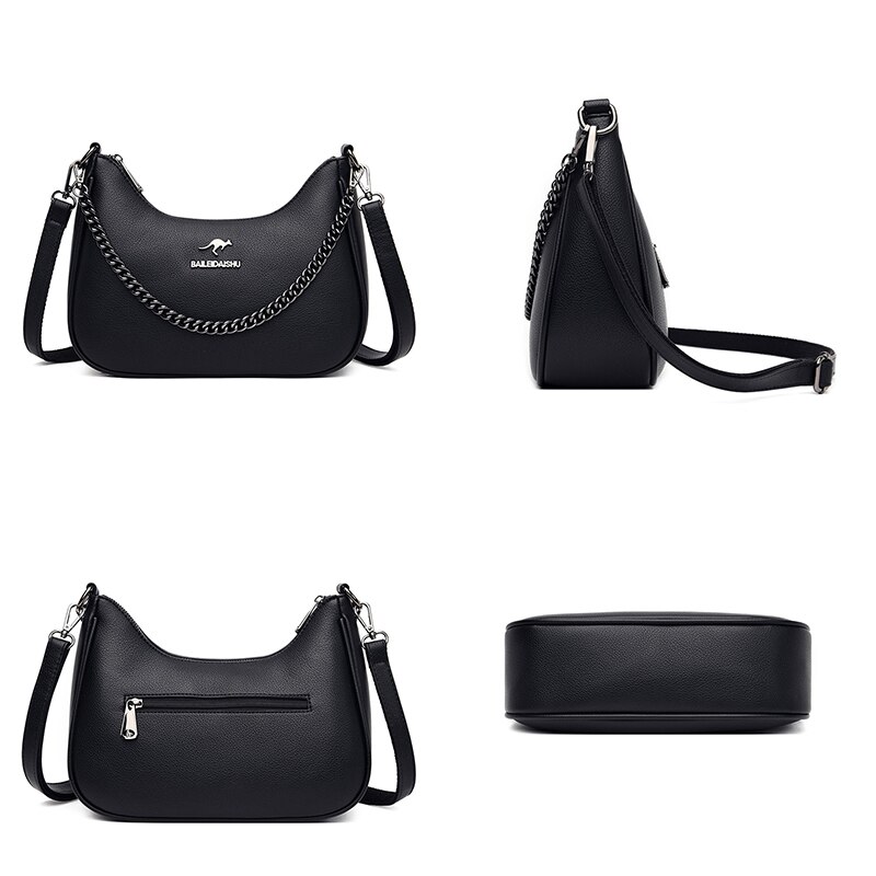 Mujer Bolsa Bandolera pequeña madre de cadenas de bolso mujeres de la de lujo de bandoleras de piel de Retro bolso