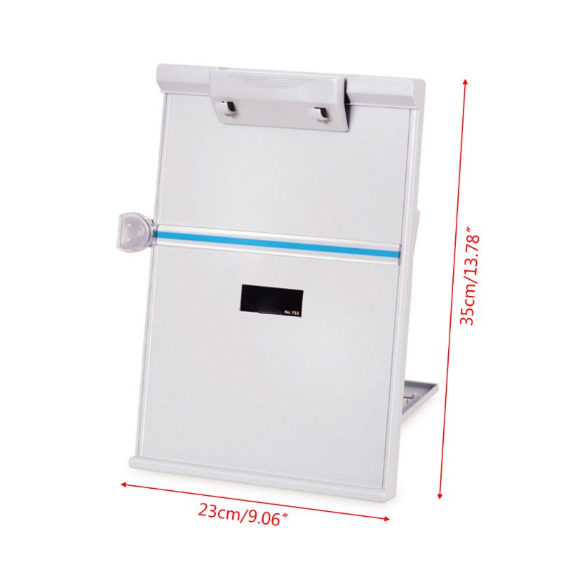 Plastic Adjustable Computer Document Holder Book Rack Stand Reading Typing Frame 24BB