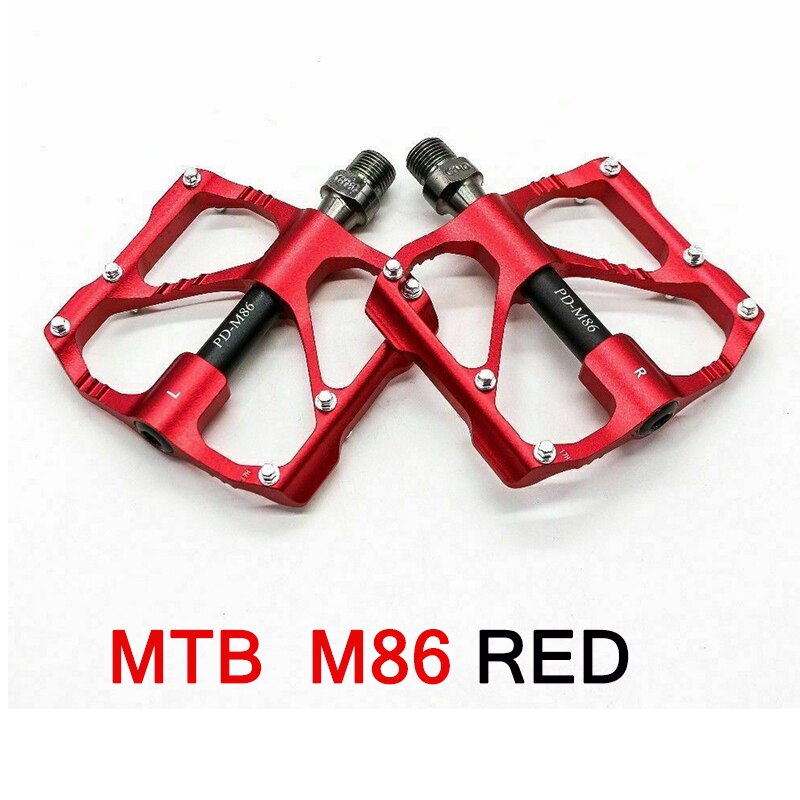 Jiankun 170mm krank mtb cykel 2pc 9/16in pedal 104 bcd ixf arm kædering aluminium landevejscykel kranksæt med bundbeslag bb: Mtb  m86 rød