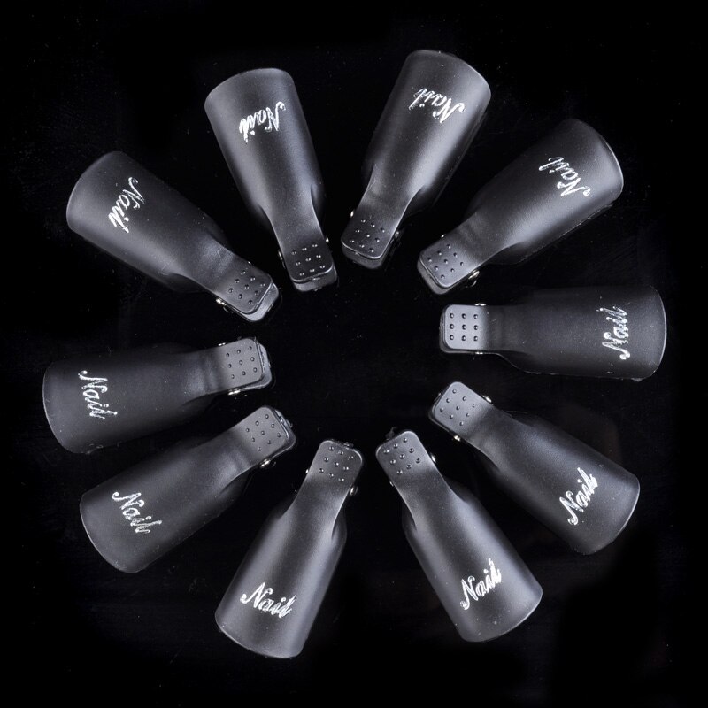 10 st gel nagellacksborttagare plastrengöringsmedel nagel blötläggning av lock clip ta bort gel nagellack hemma remover wrap tool