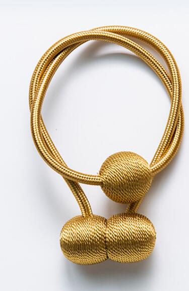 Magnetiska gardinbindningar klämmor legering stickmönster slipsspännen klämmor gardinbindningsring baksidor med kulmagnet: Guld-