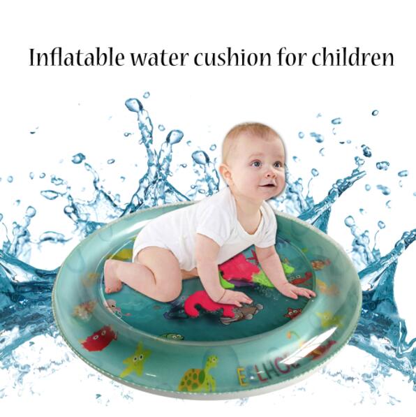 Creatieve Dual Gebruik Speelgoed Zuigelingen Opblaasbare Water Kussen Baby Opblaasbare Klopte Pad Tummy Tijd Premium Water Mat: roze kleur
