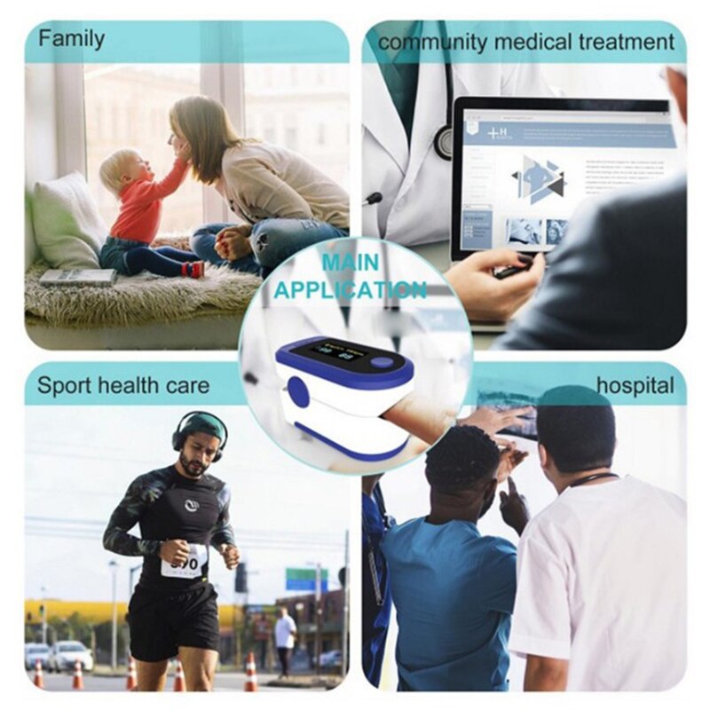 Fingerklämma oximeter puls syreövervakning pulsoximeter