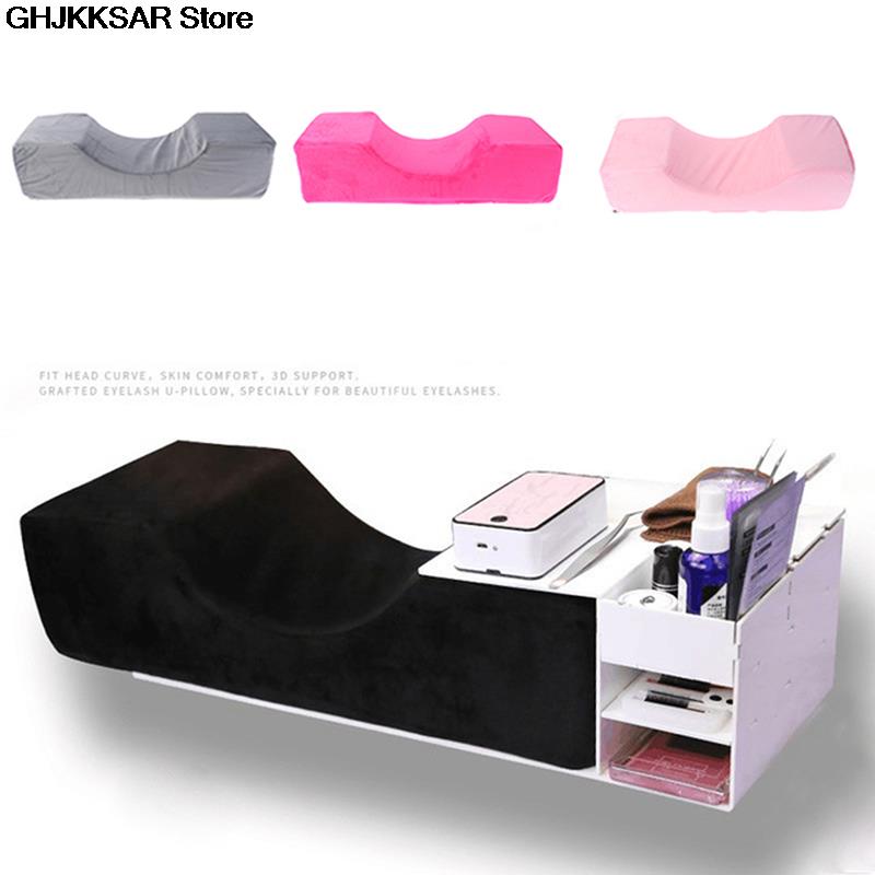 1X Lash Kussen Nek Ondersteuning Wimper Kussen Zacht Enten Wimpers Memory Foam Wimper Extension Kussen Make Salon Met Pocket
