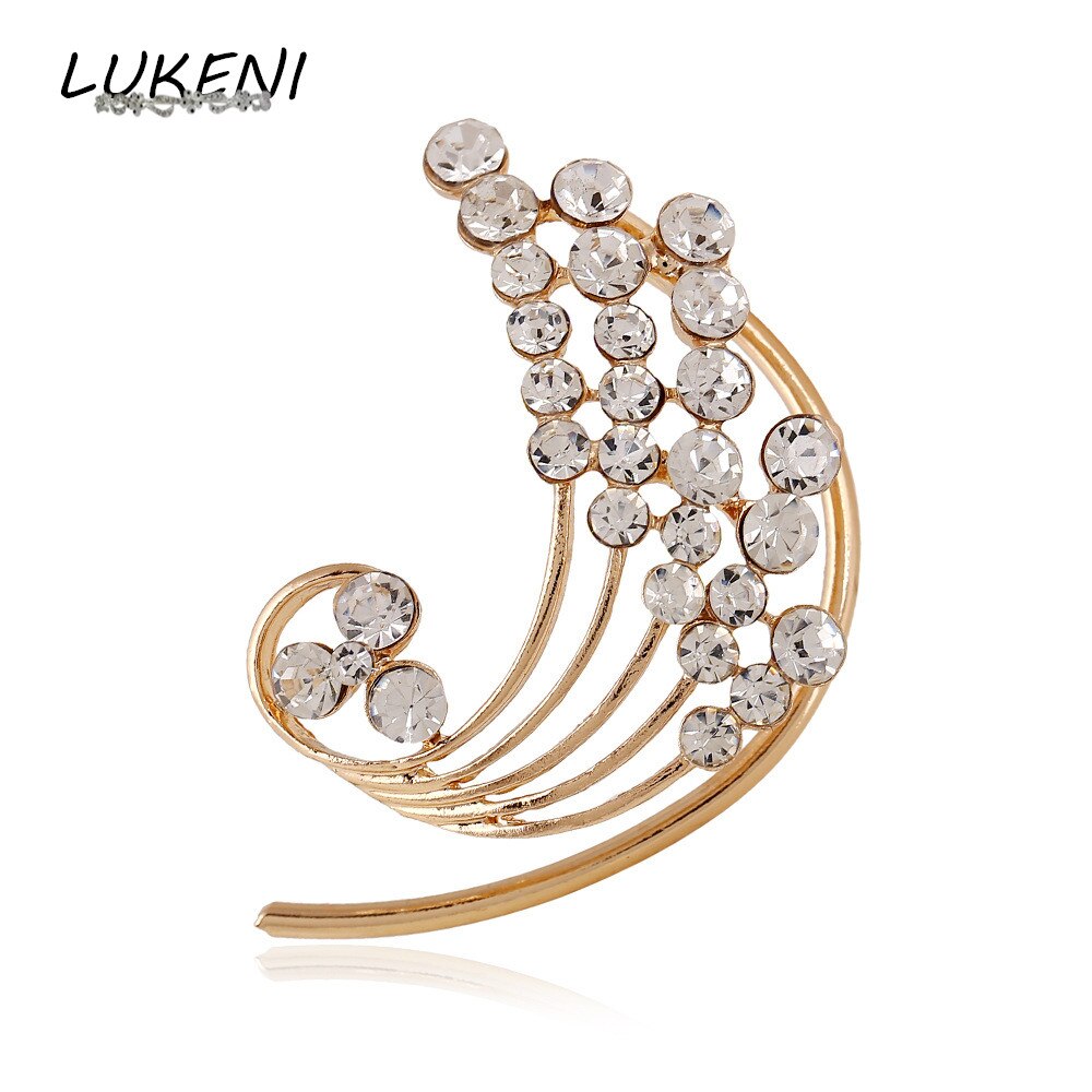 LUKENI 5pcs/lot Jewelry Rhinestone Earrings Punk Branches Ear Cuff Crystal Earring Jackets For Women And Men EJ023