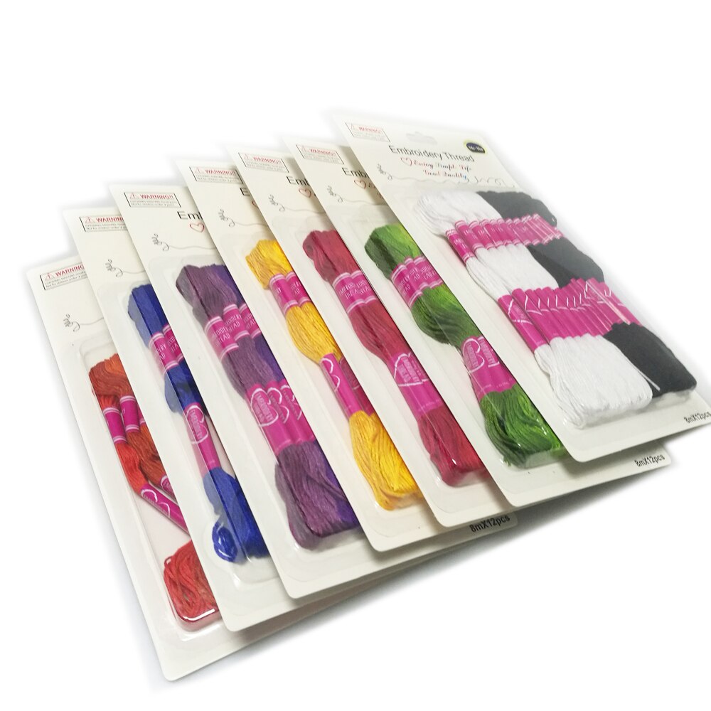 8/12 skeins Mr.hu Embroidery Thread Floss Anchor Similar DMC Cross Stitch Cotton Threads Hand DIY Sewing Craft Thread TH00051