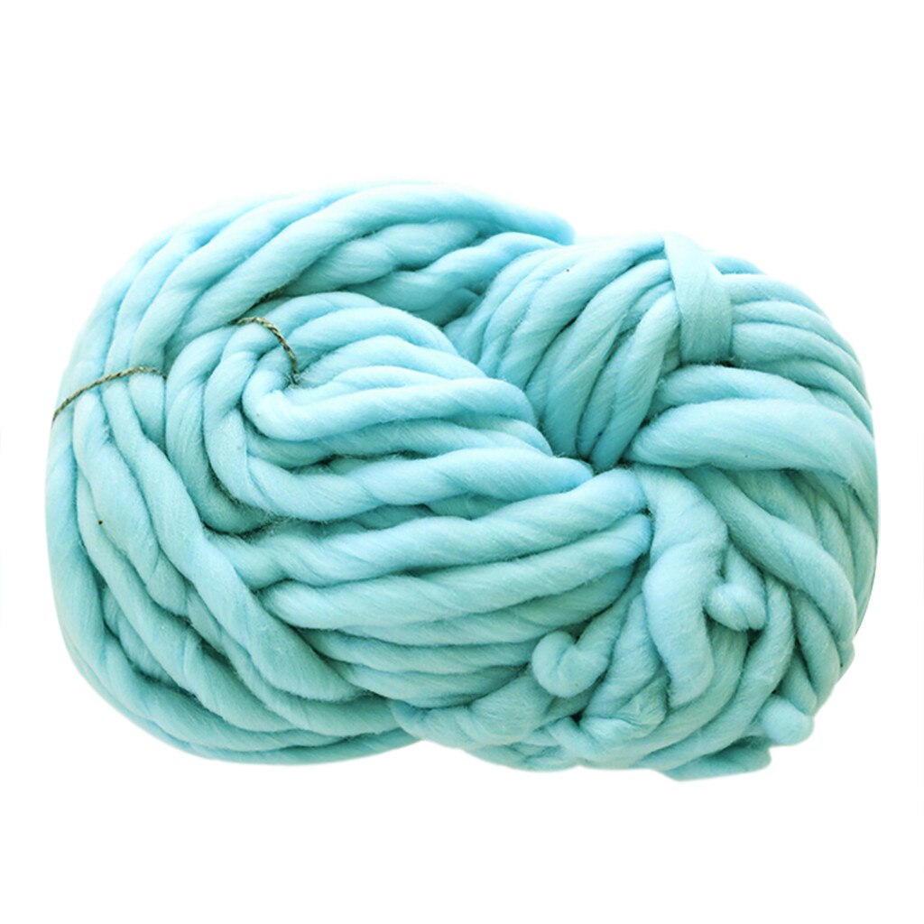 250G Super Breien Deken Chunky Garen Dikke Arm Zwervende Omvangrijk Merino Wol Garen Haak Draad Breien Dekens Hoed Sjaal # YL1: Light blue