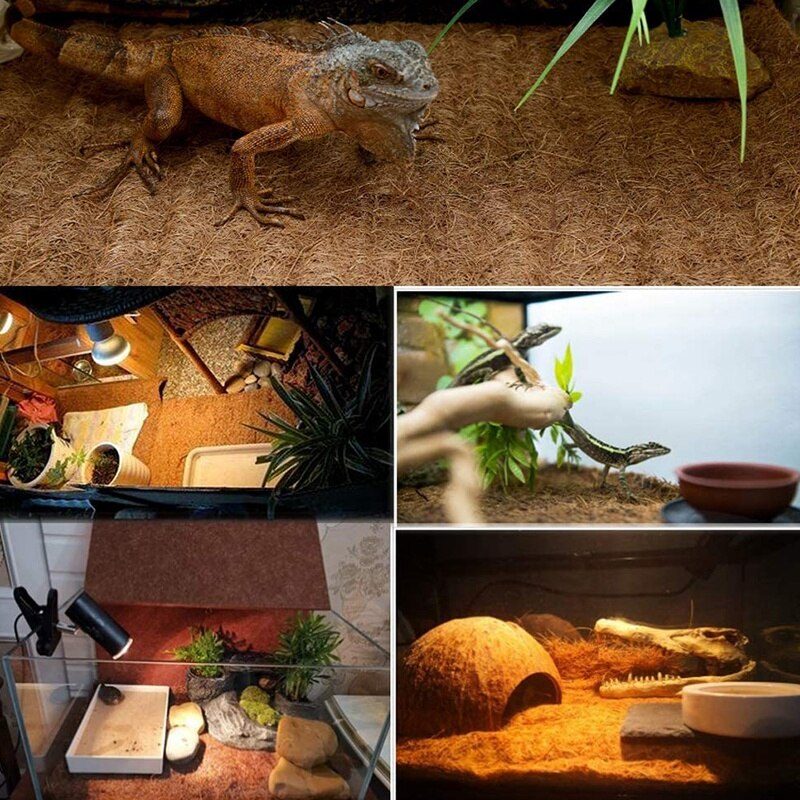 Jeyl Reptiel Matten, Kokospalm Tapijt, Gebruikt Om Huisdier Hagedissen, Slangen, Schildpadden, konijnen En Andere Reptiel Benodigdheden (2 Foto 'S)
