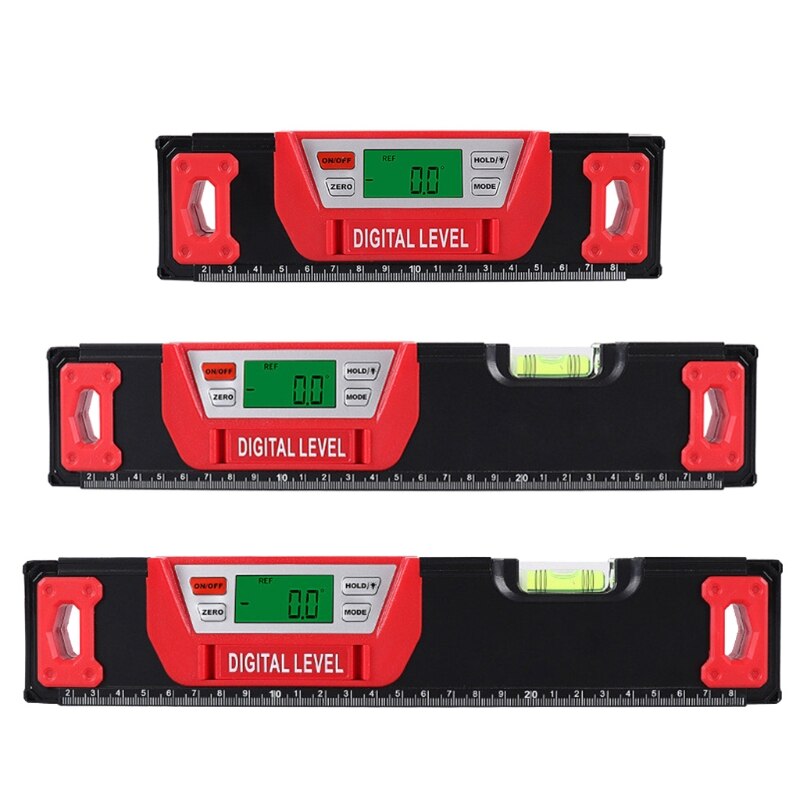 066E Spirit Level Ruler Inclinometer Aluminum Alloy Magnetic Level Ruler High Precision Bubble LED Display Electronic Level