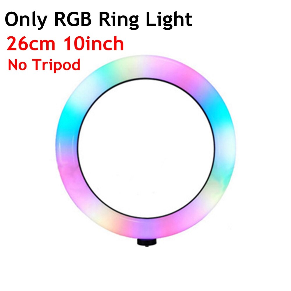 Fotografie Ring Licht Statief Led Ring Licht Selfie Ring Licht Voor Make Video Live Aro De Luz Para Hacer Tik tok Fotostudio: Only RGB Light