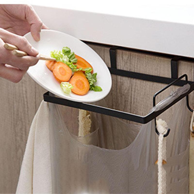 Portable Garbage Bag Rack Household Iron Art Trash Bin Support Storage Hanger Bracket Home Kitchen Storage Supplies