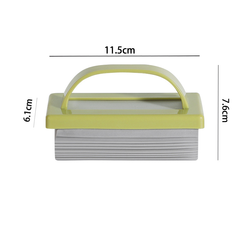 ​​Ergonomic Handheld Sponge Scrubber with Handle -Multi-Surface Bathroom & Kitchen Cleaner for Tiles, Dishes & Sinks​: Ivory