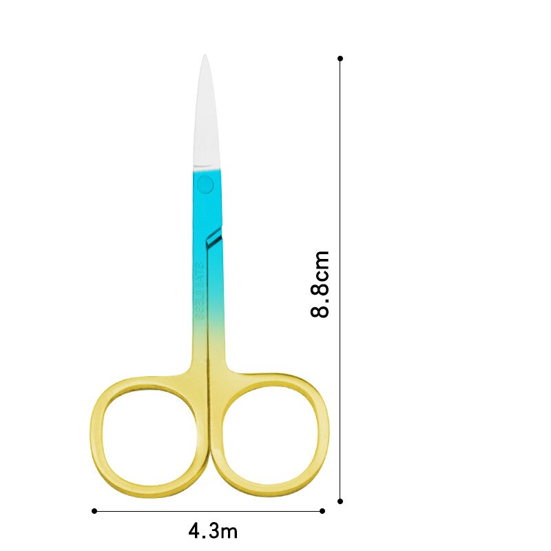 Ciseaux de toilettage pour soins personnels, épilation du visage, nez, oreille, sourcils, en acier inoxydable, pointe Fine et lisse: SKU15