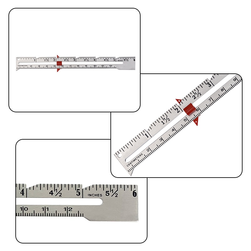 Sewing Gauge Sewing Seam Ruler Measuring Gauge Patchwork Quilting Tailor Sizer Helper Tools