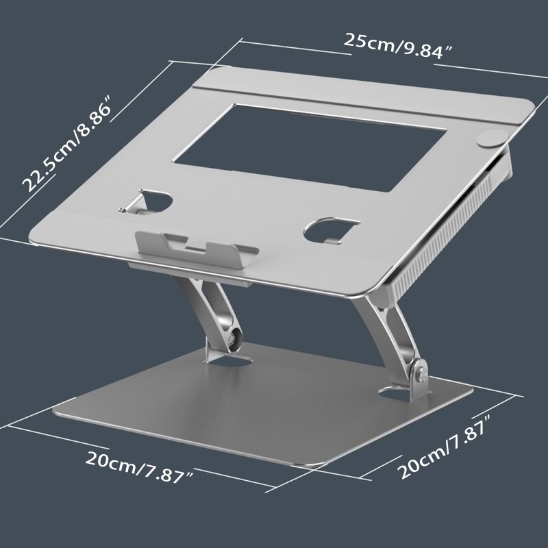 Adjustable Laptop Notebook Stand Holder for Travel Home Office Avoid Neck Pain Prevents Computer from Overheating N0PB