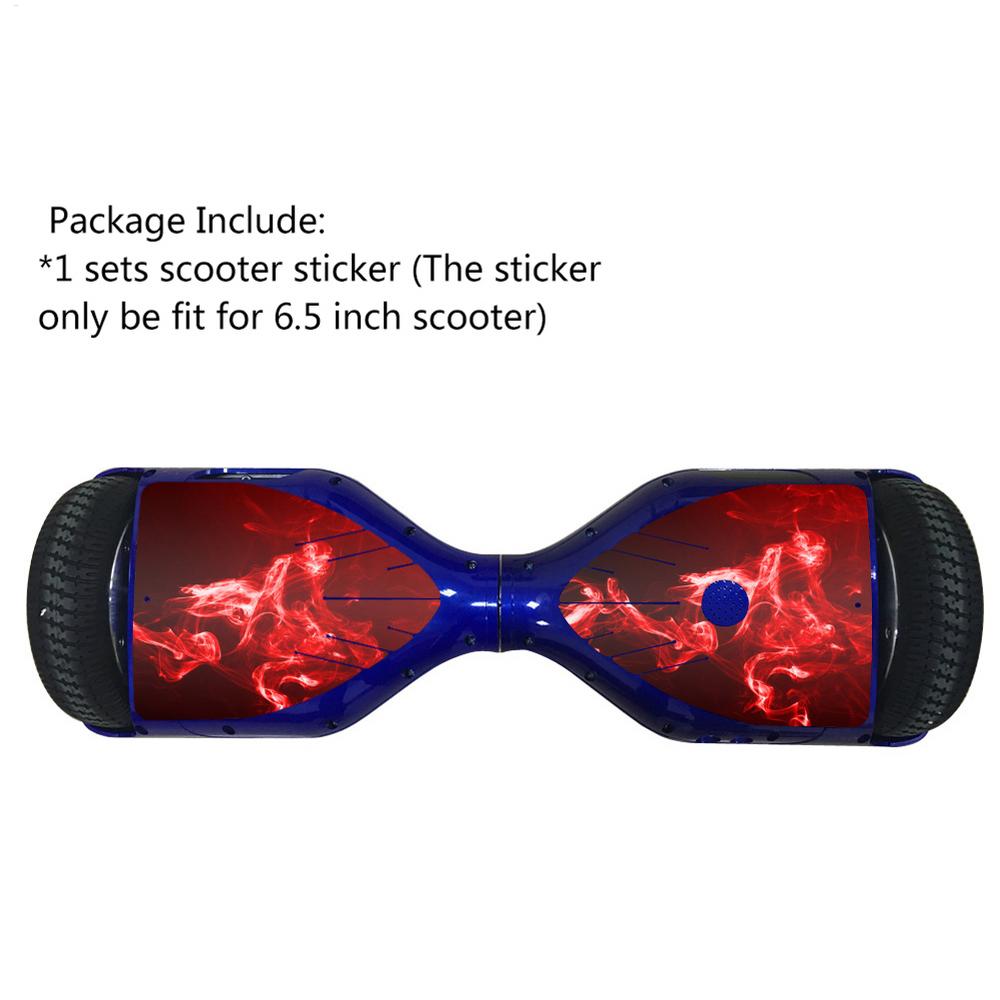 Waterproof Hoverboard Cover Adhesive Decal NonSlip Scooter Skin Protective Wrap Balance Board Graphics Skateboard Stickers: Red