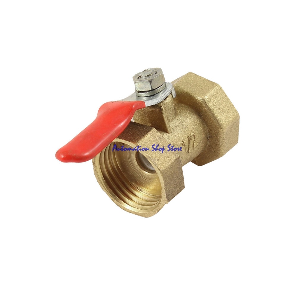 1/2NPT Female Thread to 1/2NPT Female Thread F/F Red Handle Compression Lever Ball Valve