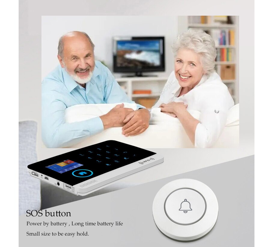 Wireless Panic Button 433mhz Power by CR2032 Battery One key SOS Signal Transmitter Work Home alarm System Accessories