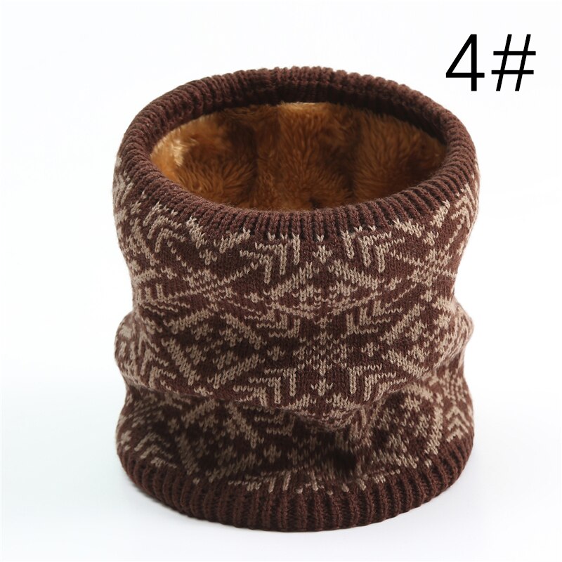 Women Cashmere Scarf Lady Neck Wraps Ring Unisex Winter Neck Snood Scarves Female Warm Fur Solid Bufanda: WB11-4