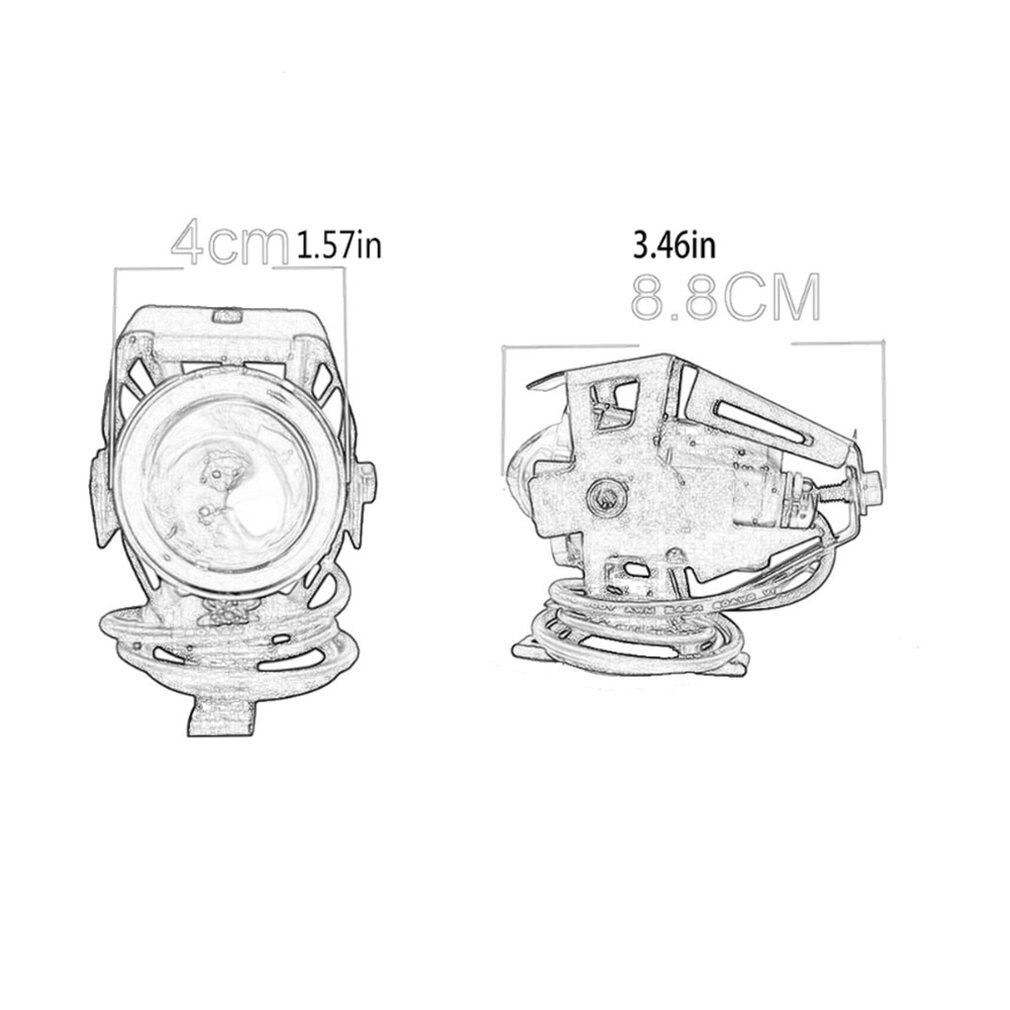 Faro LED antiniebla para Moto rcycle U7, lámpara de trabajo, para Moto rbike, 3000LM, luces auxiliares de conducción