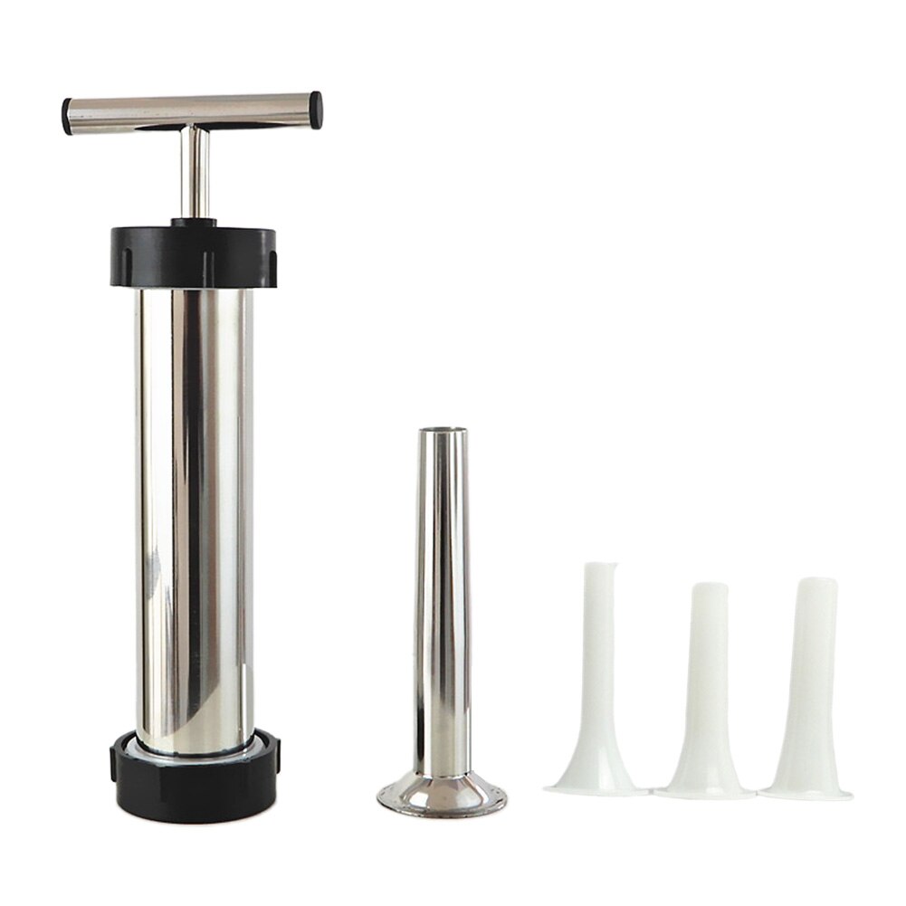 Manual Sausage Maker Easy Clean Portable Filling Tool With Pipes Meat Stuffer Home Restaurants High Capacity Stainless Steel