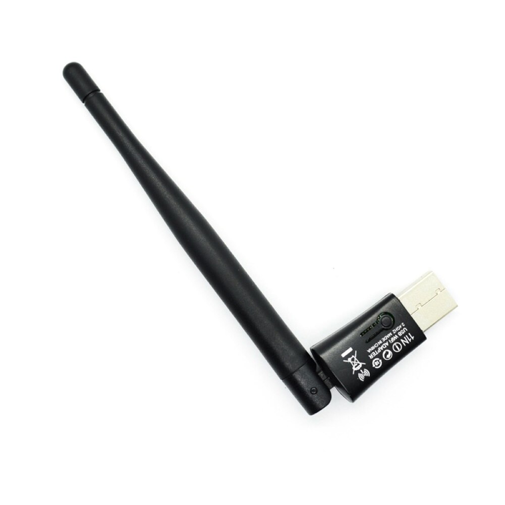 2.4Ghz 150Mbps Licht Gewicht MT7601 Usb Wifi Draadloze Netwerkkaart Adapter Met Antenne Voor Tv Set Top Box plastic + Metalen