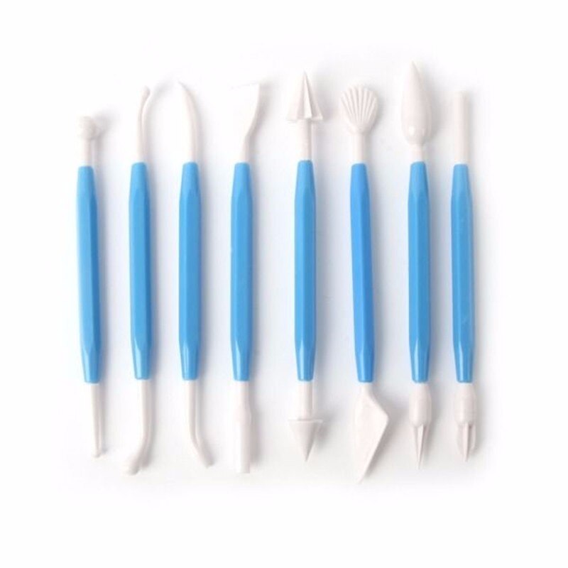 8 Stks/partij 16 Patronen Fondant Cake Decorating Bloem Suiker Ambachtelijke Modelling Gereedschap Klei Fondant Cake Decorating Tool