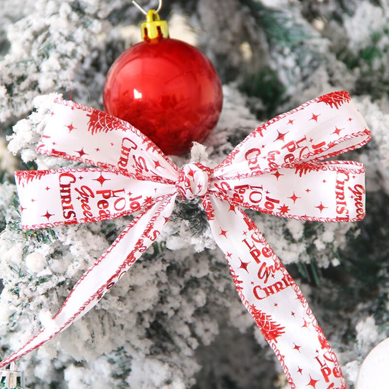 Verpakkingslint kerstboom strik boeket verpakkingslint bedrukking doek kerstversiering lint
